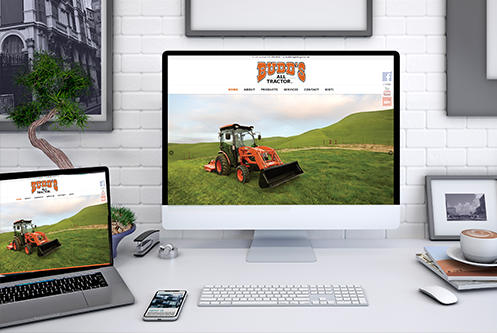 Budd's All Tractor Jackson MI website design mockup by The Marketing Machine Co. Jackson MI